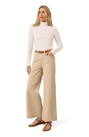 Pact Luxe Stretch Jersey Slim Turtleneck in White at Nordstrom, Size Medium
