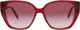 Alexander McQueen 58mm Cat Eye Sunglasses in Burgundy Red at Nordstrom Rack