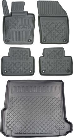 OEM Volvo V60 Ii Kombi Desde 07.2018 Set - Alfombrillas Para Coche + Alfombrilla Para Maletero