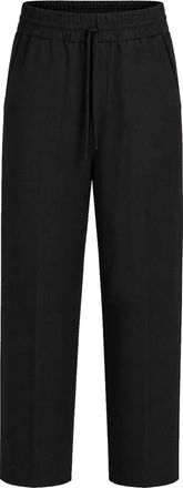 Ami BLACK WOOL TROUSERS WITH AN ELASTICATED WAIST - Ami Paris - Man