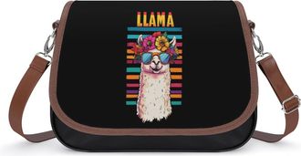 Generic Vintage Llama Small Womens Crossbody Bags Shoulder Handbag with Adjustable Strap for Travel