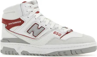 New Balance Unisex Multicolor Leather And Suede 650 Sneakers White