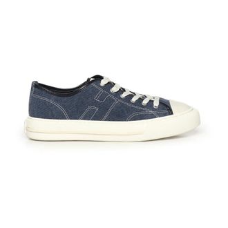 Hogan H691 Allacciato H - Heren - Sneakers - Blauw - 46 EU - Katoen - Schoenen