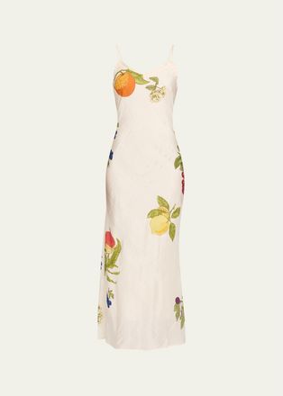 Alix of Bohemia Athens Nine Fruit Bias-Cut Slip Dress