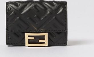 Fendi Portafoglio Baguette Micro FF Fendi in nappa