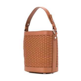 Loro Piana Tassen, Dames, Bruin, ONE Size, Bruine geweven emmerzak met bovenhandvat