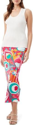 Trina Turk Printed Lighten Up 2 Slip Skirt in Multi at Nordstrom, Size 10