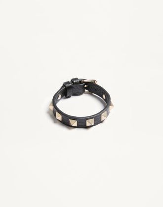 Valentino Garavani Bracciale Rockstud In Pelle Donna NERO UNI