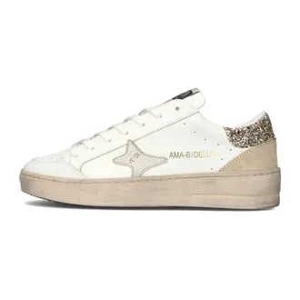 Ama brand Schoenen, Dames, Wit, 39 EU, Leer, Witte Leren Sneakers voor Vrouwen