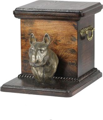 OEM Bull Terrier, Bull Terrier - Una Urna Para Cenizas De Perro Con Una Estatuilla, Una Elegante Urna Para Un Perro, Una Urna &Uacute;nica Con Un Busto De Perro 