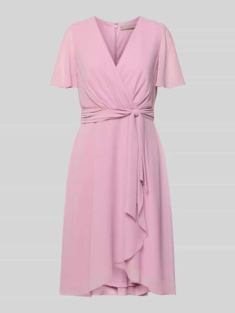 Christian Berg Cocktail Knielanges Cocktailkleid in Wickel-Optik in Rosa, Gr&ouml;&szlig;e 34