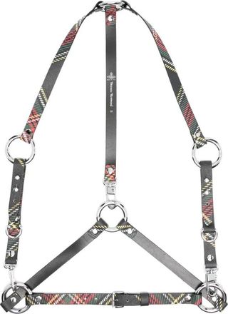 Vivienne Westwood Belts, female, Multicolor, S, Plaid Pattern Leather Goods with Metal Buckle