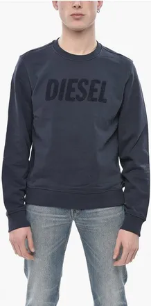Diesel Brushed Cotton Crewneck Sweatshirt INDIGO-OUT size Xxl