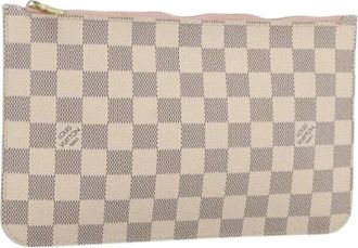 Louis Vuitton Pre-owned Clutches, female, White, Size: ONE SIZE Pre-owned Damier Azur Canvas Pouch
