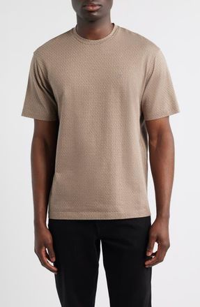 Emporio Armani Geo Print Cotton Graphic T-Shirt in Brown at Nordstrom, Size Xx-Large