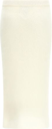 Alessandra Rich Womens White Other Fibres Midi Skirt
