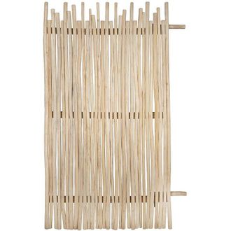 Vente-Unique Palizzata in Legno di Teak L100 x H180 cm Naturale chiaro - EDANA