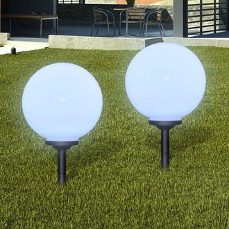 vidaXL L&aacute;mparas De Camino De Jard&iacute;n 2 Uds Led 30 Cm Con Pincho Vidaxl