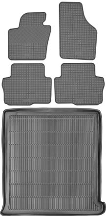OEM Volkswagen Sharan Ii Van A Partir De 2010 Set - Alfombrillas De Goma Para Coche + Alfombrilla Para Maletero