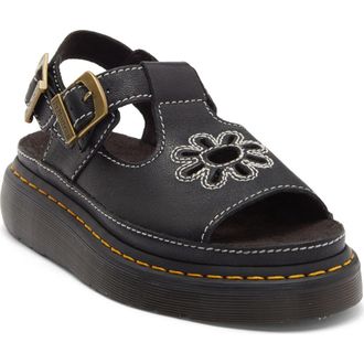 Dr. Martens Dunnet Flower Slingback Sandal in Black at Nordstrom, Size 10Us