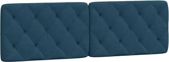 vidaXL Cabecero De Cama Acolchado Terciopelo Azul 160 Cm Vidaxl