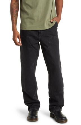 Carhartt Work in Progress Double Knee Work Jeans in Black Stone Washed at Nordstrom, Size 30 X 32
