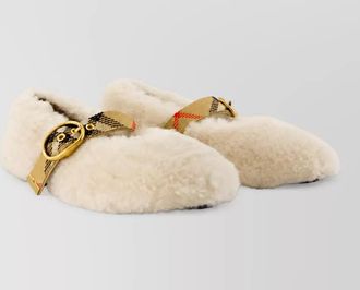 Burberry shearling slippers