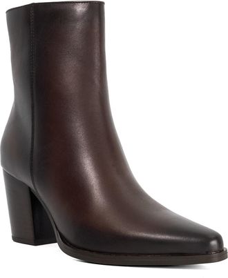Dune London Womens Ladies Paxten - Western Ankle Boots - Brown Leather - Size UK 5