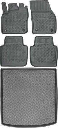 OEM Skoda Kodiaq Suv A Partir De 2017 Set - Alfombrillas Para Coche + Alfombrilla Para Maletero