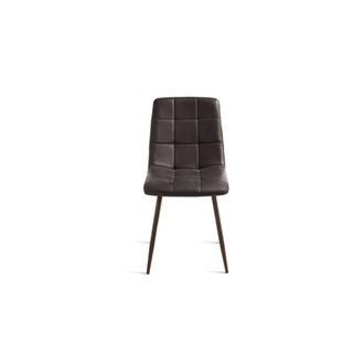 MondoViro Juego de 4 sillas efecto piel marr&oacute;n cm 70x41 112h