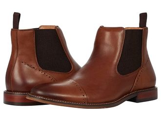 Stacy Adams Maury Cap Toe Chelsea Boot Mens Boots Chocolate : 7.5 M, Leather/Synthetic