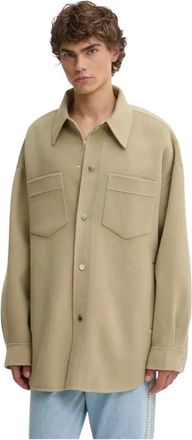 Nanushka Martin Jacket - Heren - Zomerjassen - Beige - M - Wol - Jassen