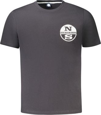 North Sails Mens Crew Neck Tee Short Sleeve - Grey Cotton - Size X-Large