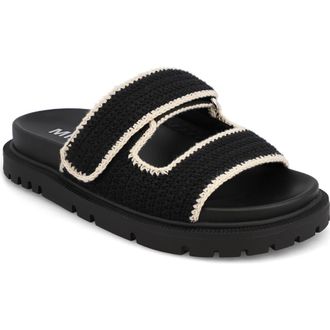 Mia Gabri Knit Sandal in Black/Cream at Nordstrom Rack, Size 6.5