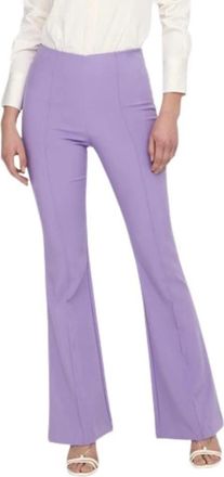 Only Astrid Life HW Flare Pin Pant - Dames - Wijde Broeken - Paars - S - Broeken