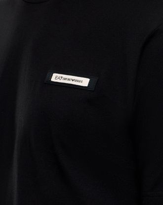 Emporio Armani Mens T-Shirt Logo Series Black Cotton T-Shirts And Polos