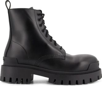 Balenciaga Strike Zip Boots - Heren - Veterlaarzen - Zwart - 39 EU - Leer - Schoenen
