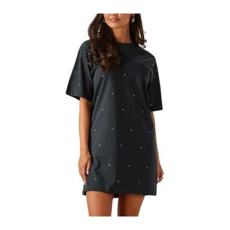 Refined Department Refined Department, Kleedjes, Dames, Bruin, M, Grijze Bella Mini Jurk