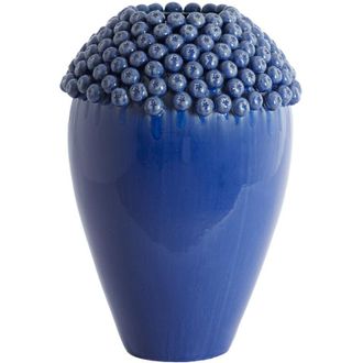 Light & Living Vaso De Cer&aacute;mica Dark Blue Lovro De Light & Living - &Oslash;39,5x57 Cm