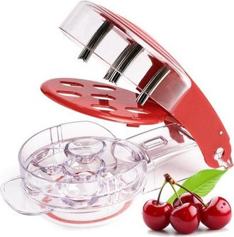 OEM Deshuesador De Cerezas, M&uacute;ltiples Deshuesadores De Cerezas Con Varilla De Acero Inoxidable Y Recipiente Para Jugo, Herramienta Para Frutas