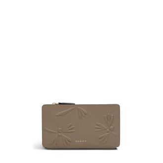 Radley London Coin Street - Debossed Medium Ziptop Wallet in Coffee at Nordstrom