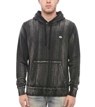 Diesel Black Regular Logo Hoodie