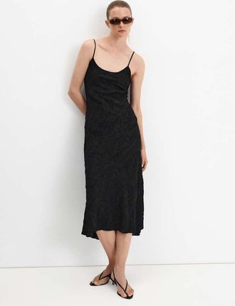 Mango Vestito ricamato scollo schiena nero - Donna - XS - MANGO
