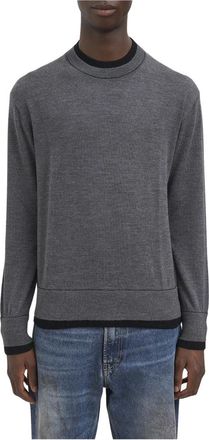 Paolo Pecora Maglia Girocollo in Lana - Knitwear - Hombre - Gris - XL