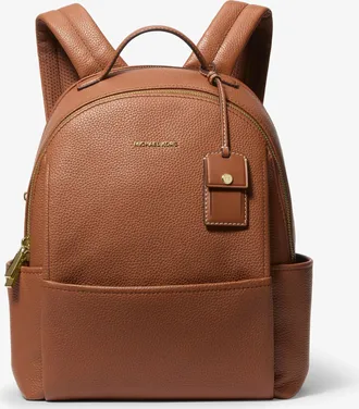 Michael Kors Sable Medium Pebbled Leather Backpack