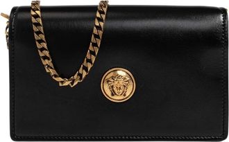 Versace Black Logo Mini Crossbody Bag