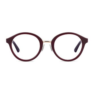 Jimmy Choo London Round Burgundy Frame with Glitter Eyeglasses - Burgundy
