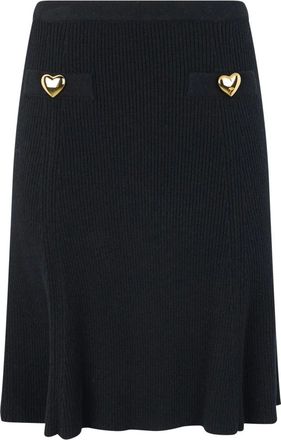 Moschino Rokken, Dames, Zwart, S, Wol, Merino Wol Rok