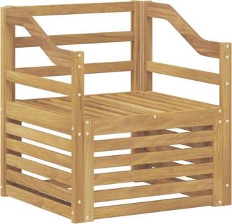 vidaXL Conjunto De Sof&aacute;s De Exterior Madera De Acacia S&oacute;lida Blanco Vidaxl