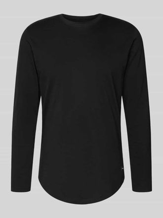 Jack & Jones Longsleeve mit geripptem Rundhalsausschnitt Modell ENOA in Black, Gr&ouml;&szlig;e S